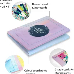 doodle Bloom Set of 12 Notecards Greeting Card image 3