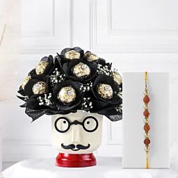 Rudraksha Blessings with Chocolate and Blooms-image-25