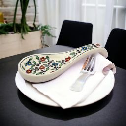 Ceramic Spoon Rest Large Multicolor Pack of 1 Disposable Ceramic Serving Spoon, Measuring Spoon, Soup Spoon, Table Spoon-image-59