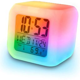 Digital White Clock-image-17