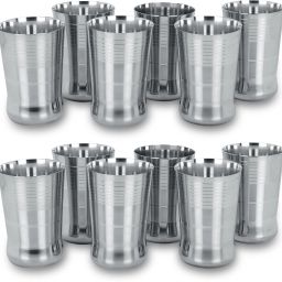 (Pack of 12) Pack of 12(G3) Stainless Steel Water, Juice & Drinking Glasses Glass Set Water/Juice Glass-picture-7