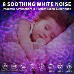 galox Space Dog Star Glaxay Light With Bluetooth Remote Control 8 White noise Sound image 4