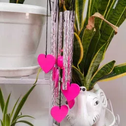 Wind Chime with heart 5 Pipes for Positive Energy, Decorative for Home/Balcony . Steel Windchime-image-91