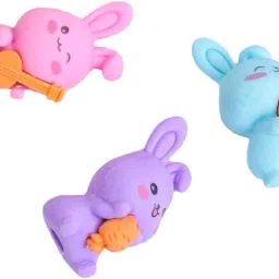 avi solutions Bunny Shape Eraser - Pack of 4 Non-Toxic Eraser image 3