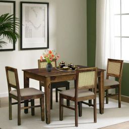 woodsworth from pepperfry Albans Sheesham Wood 4 Seater Dining Set In Provincial Teak Finish-picture-33