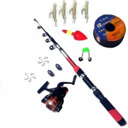 fishing rod and reel 210 cm / 7 foot Red Fishing Rod-picture-9