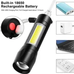 Aluminum COB Tactical Torch Waterproof LED USB Rechargeable 4 hrs Torch Emergency Light-15