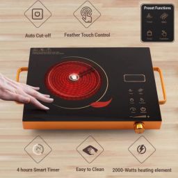 2000 W Infrared Cooktop Jog Dial, Touch Panel-13