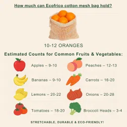 Reusable Net Bags for Vegetables & Fruits | Fridge Pack of 4 Grocery Bags-image-54