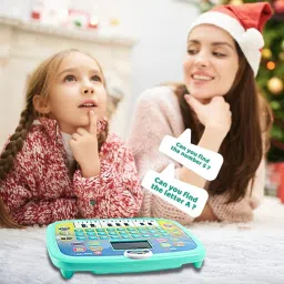 ridhimani 2 in 1 Activity Educational Learning Tablet Laptop Computer Toy for Kids image 4