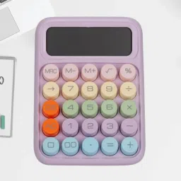 5240 Mechanical Calculator Cute 12 Digit LCD Display Big Round Button For Office Basic Calculator-10