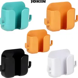 JOKIN Wall Mount Mobile Holder Charging Stand With 2 Hook Phone Holder(Pack of 5) Mobile Holder-image-42