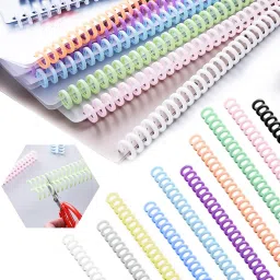 SHOPONIL Binding Spines, 30 Hole Click Binding Ring for A4 A5 B5 Paper, Book Spiral Ring Manual Comb Binder-38