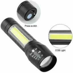Rechargeable Mini Pocket Metal Torch+Emergency Light with 350 meters Long Range 3 hrs Torch Emergency Light-8