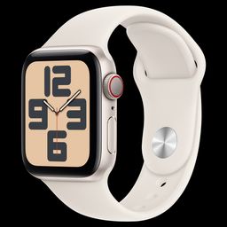 Apple Watch SE GPS+Cellular with Starlight Sport Band - S/M (40mm Retina LTPO OLED Display, Starlight Aluminium Case)-25