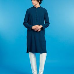 diwas by manyavar Men Polyester Kurta Pyjama Set-picture-43