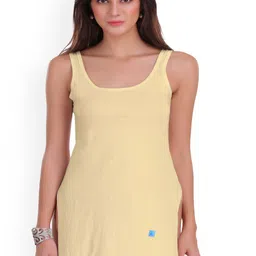 Eve's Beauty Sleeveless Pure Cotton Long Camisoles-image-50