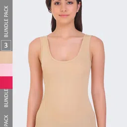 POOJA RAGENEE Pack Of 3 Pure Cotton Camisoles-image-43
