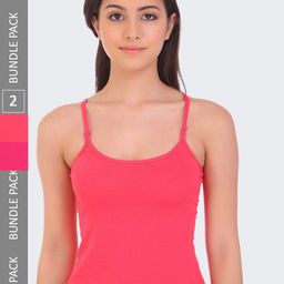 POOJA RAGENEE Pack Of 2 Adjustable Pure Cotton Camisoles-picture-13