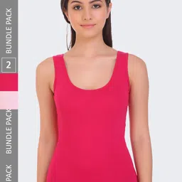 POOJA RAGENEE Pack Of 2 Sando Pure Cotton Camisoles-image-101