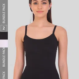 POOJA RAGENEE Pack Of 2 Pure Cotton Camisoles-image-30