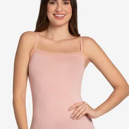 Amante Women Pink Solid  High Coverage Seamless Camisole-image-7