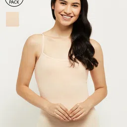 max Women Beige Pack Of 2 Solid Camisoles-picture-10