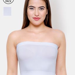 FashionRack Women White Pack of 2 Solid Strapless Camisoles-image-31