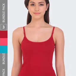 POOJA RAGENEE Pack Of 3 Pure Cotton Camisoles-image-91