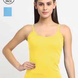 Friskers Women Pack Of 2 Solid Cotton Camisoles-image-68