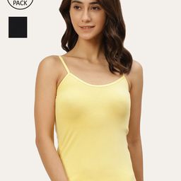 Lady Lyka Women Pack Of 2 Solid Cotton Camisoles-image-84
