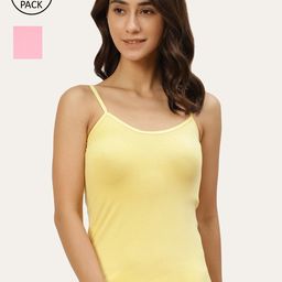 Lady Lyka Women Pack Of 2 Solid Cotton Camisoles-image-89
