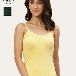 Lady Lyka Women Pack Of 2 Solid Cotton Camisoles-image-76