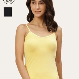 Lady Lyka Women Pack Of 2 Solid Cotton Camisoles-image-80