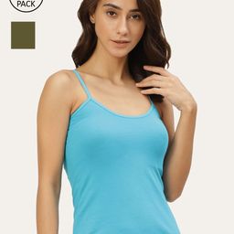 Lady Lyka Women Pack Of 2 Solid Cotton Camisoles-image-81