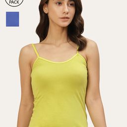 Lady Lyka Women Pack Of 2 Solid Cotton Camisoles-image-79