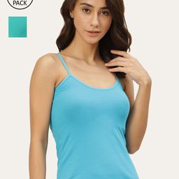 Lady Lyka Women Pack Of 2 Solid Cotton Camisoles-image-75