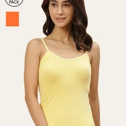 Lady Lyka Women Pack Of 2 Solid Cotton Camisoles-image-90