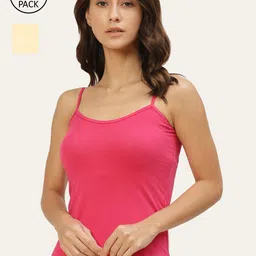Lady Lyka Women Pack Of 2 Solid Cotton Camisoles-image-38