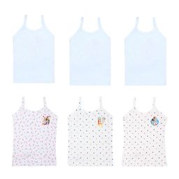 CAREPLUS Infant Girls Pack Of 6 Printed Non Padded Cotton Camisoles-image-120