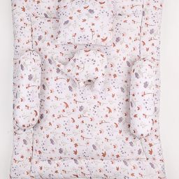 Moms Home Pink & White Floral Cotton 5 Piece Crib Superfine Bedding Set-41
