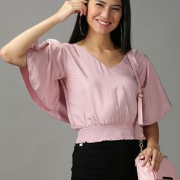 SHOWOFF Women Pink Blouson Top-picture-33