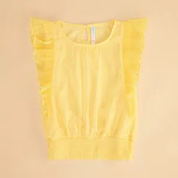 Pantaloons Junior Girls Ruffled Cotton Top-picture-25