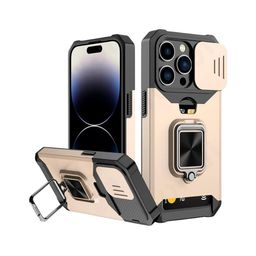 Luxury Kase LK177 Camera Slide Protection Ring Magnetic Kickstand iPhone 14 Pro Back Case-image-93