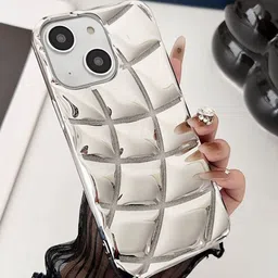 Luxury Kase LK142 Electroplated curved plaid Protective iPhone 15 Back Case-image-89