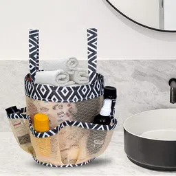 prettykrafts Beige & Black 3 Pieces Printed Toiletry Bag-image-39