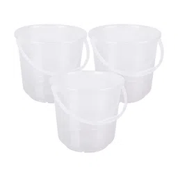 Kuber Industries Transparent 3Pcs Classic  Bath Accessories Set 7l-87