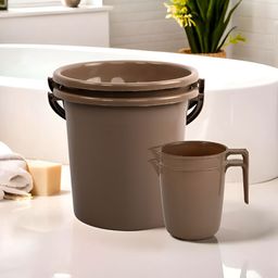 Kuber Industries Brown 4 pieces Bath Accessories Set-image-36