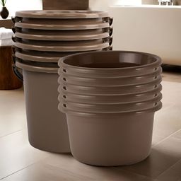 Kuber Industries Brown 10 pieces Bath Accessories Set-39