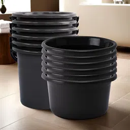 Kuber Industries Grey 12 Pieces Matte Bath Accessories Set-image-83